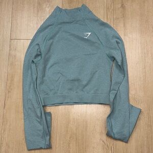 Gymshark Long Sleeve Mock Neck Long Sleeve Workout Top, SMALL